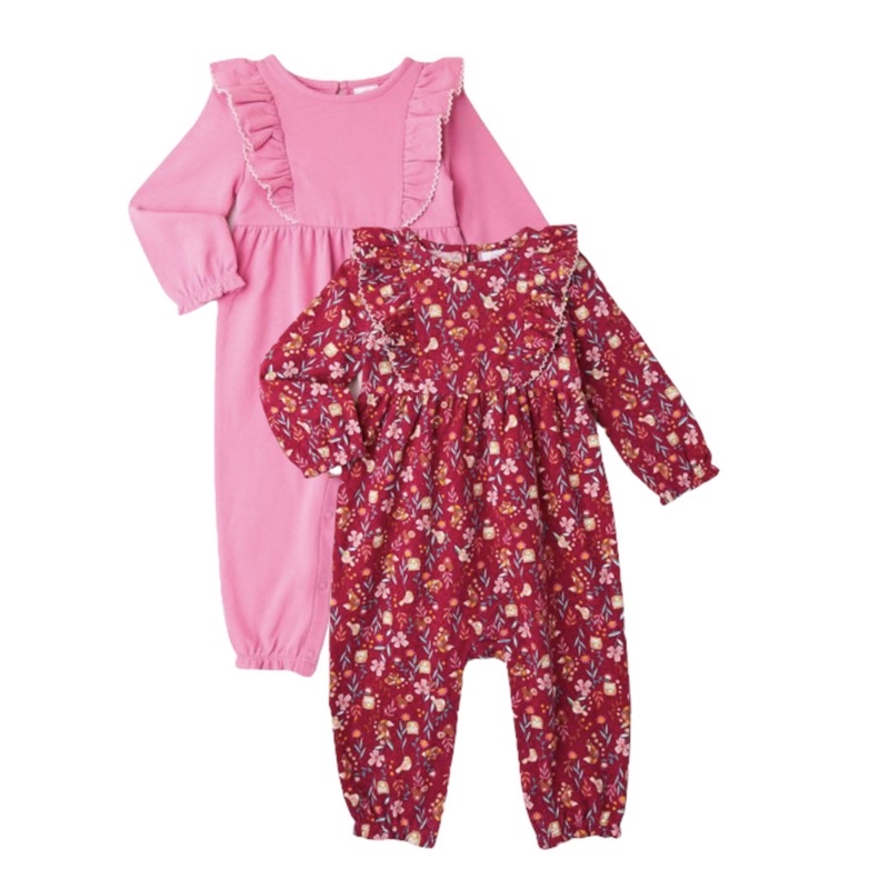 Body dài tay mùa đông cho bé gái, bộ liền thân cánh tiên cho bé 3 tháng/ 6 tháng/ 9 tháng/ 12 tháng/ 18 tháng/ 24 tháng