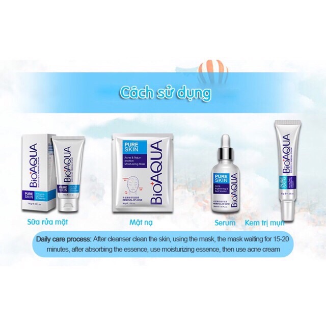 Combo Bộ Mụn 4 món Bioaqua