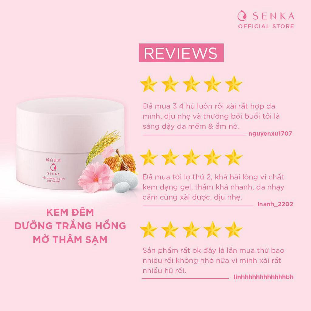 Kem dưỡng trắng da ban đêm Senka White Beauty Glow Gel Cream 50g 15538