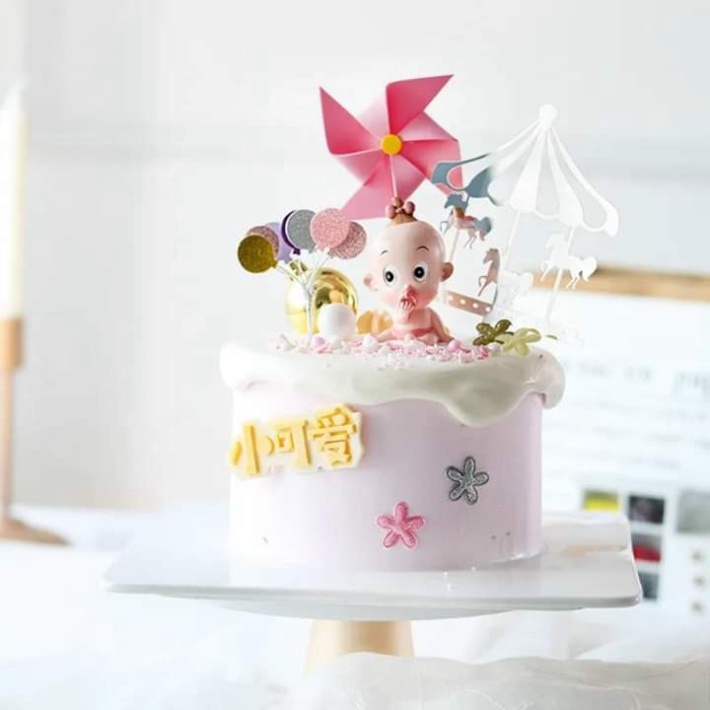 búp bê trang trí bánh kem [FREESHIP❤️] em bé thôi nôi đẩy xe