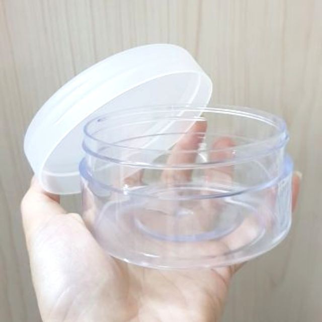 SET 10 HŨ NHỰA MICA NẮP VẶN TRẮNG 200ml(ko có nắp lót)