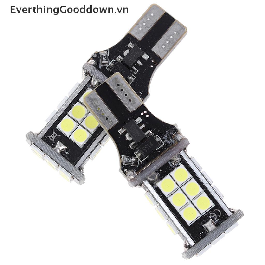 Bộ 2 Đèn LED T15 W16W 24 SMD 3030 921 912 Ánh Sáng Trắng