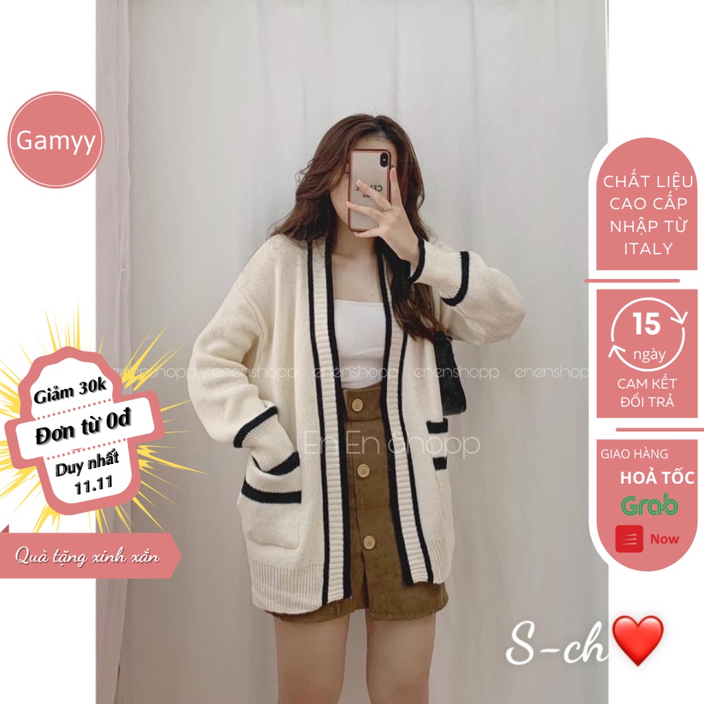 Áo cadigan len Gamyy áo khoác len nữ basic dày dặn