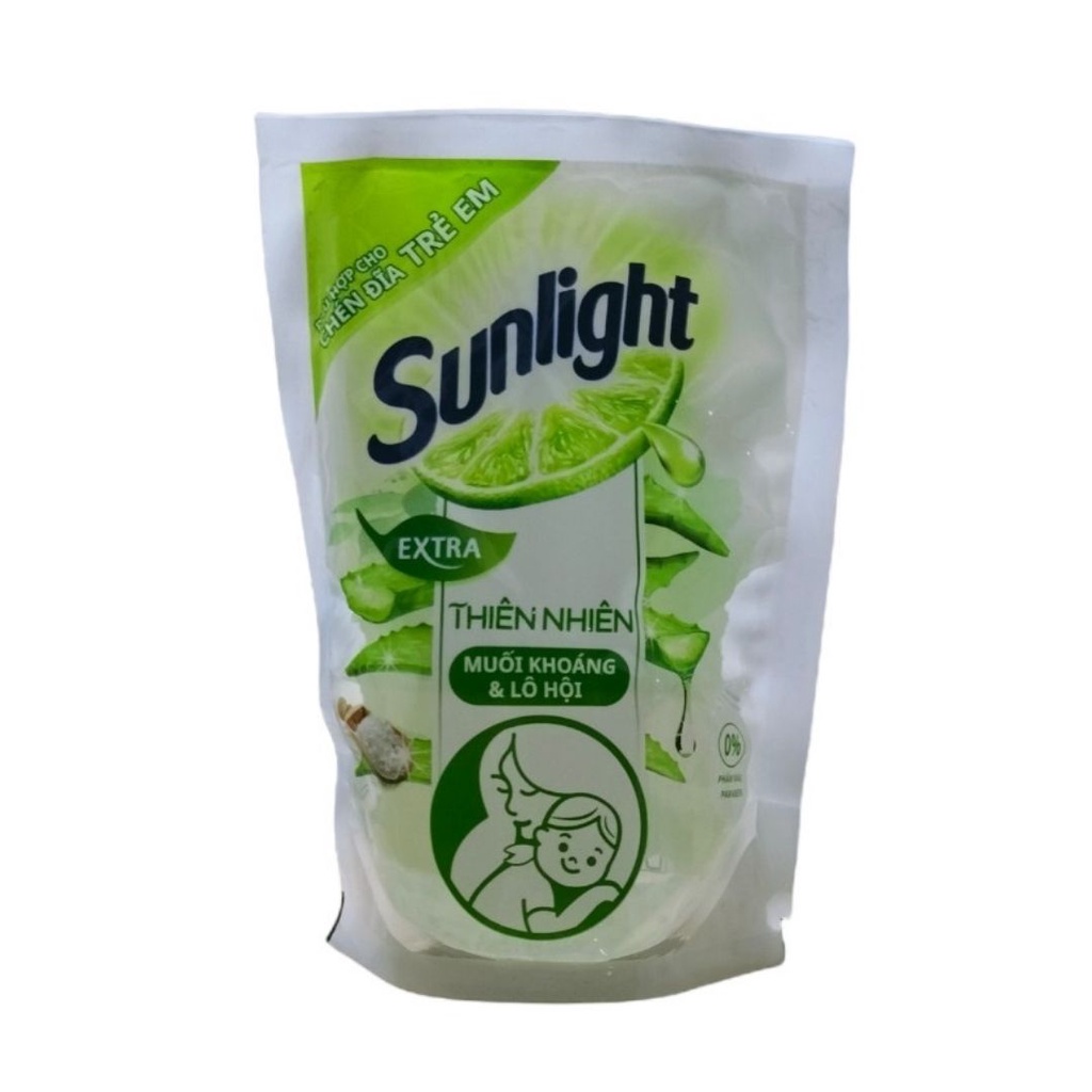 Nước Rửa Chén SUNLIGHT Muối Khoáng & Lô Hội Túi 200g