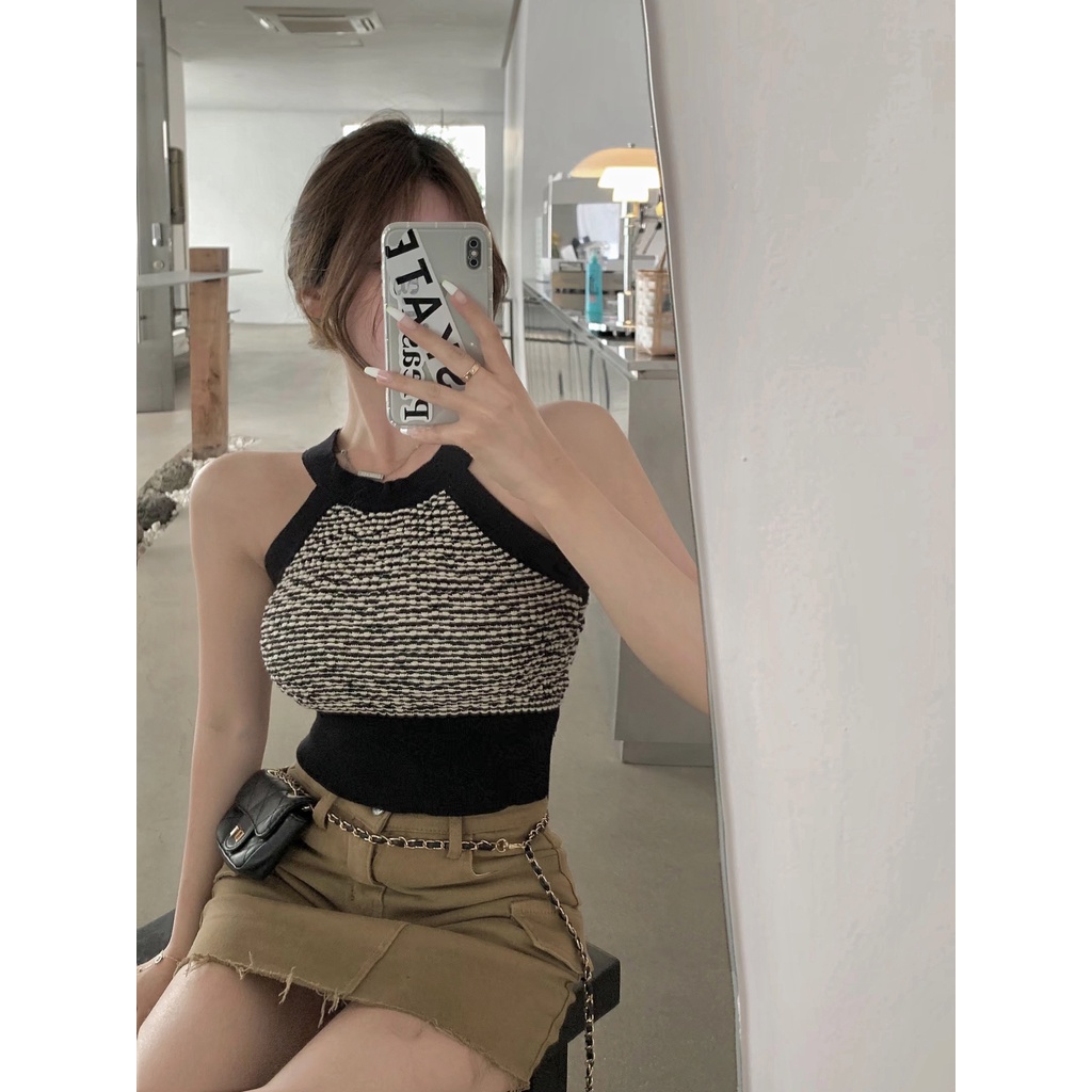 Áo Hai Dây Ôm Dáng Phong Cách Hàn Quốc Thời Trang Mùa Hè Quyến Rũ Cho Nữ