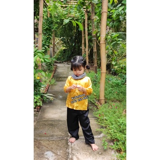 Bộ Bà Ba Cho Bé Màu Vàng Đồng (8-45kg)