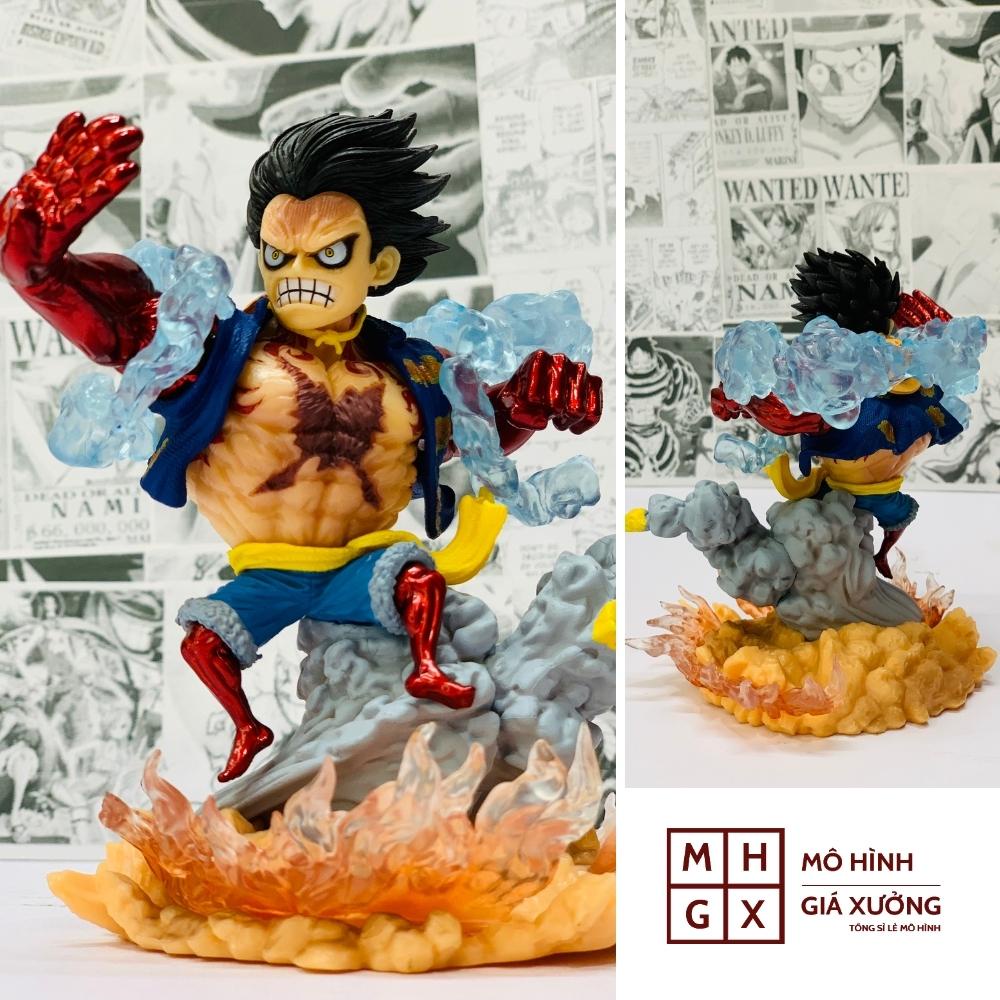 Mô hình One Piece Luffy gear 4 trạng thái chiến đấu . Cao 13cm , nặng 300gram . Figure Tượng Monkey D.Luffy Vua Hải Tặc