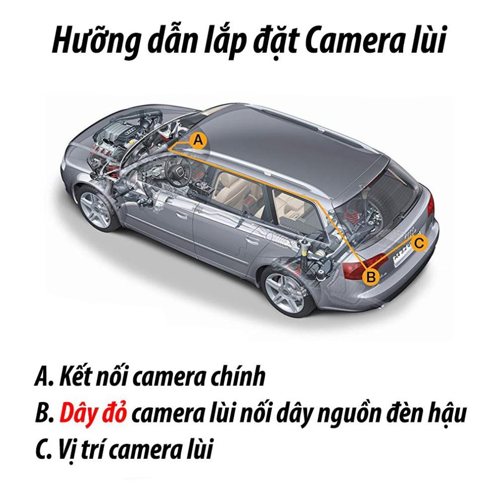 Bộ Camera Lùi Ô Tô 4 Led Trợ Sáng Ban Đêm