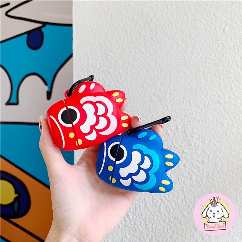 Ốp case vỏ airpods 1 2 3 pro bao đựng tai nghe không dây Cờ Cá Chép Nhật Bản