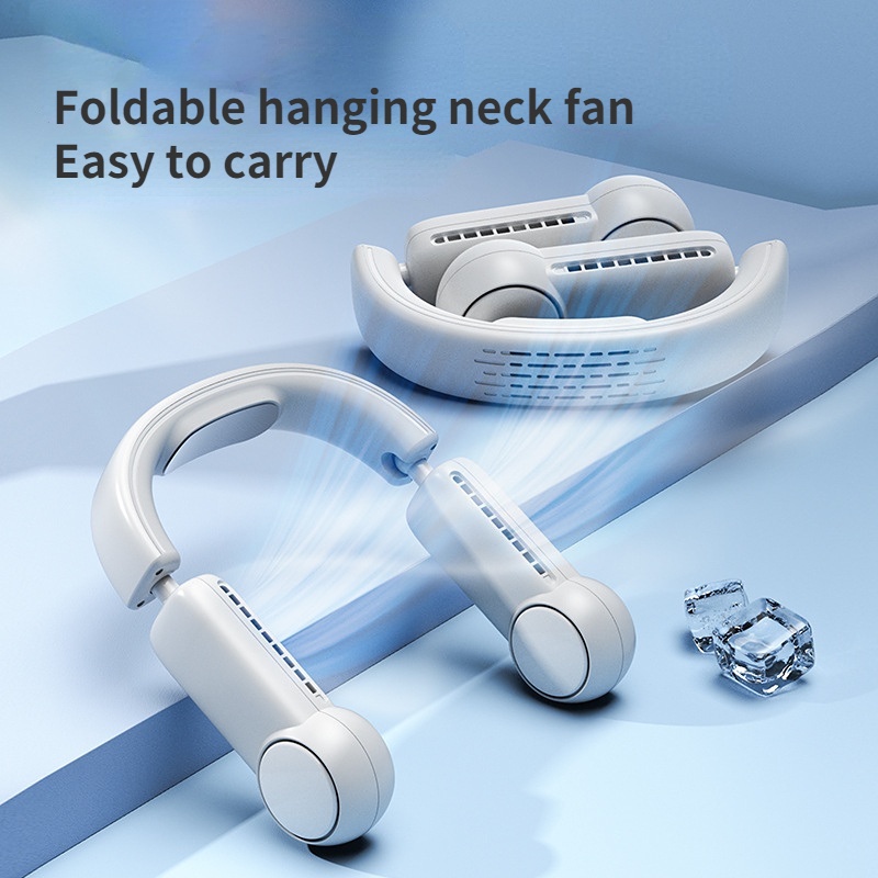 Quạt Làm Mát Đeo Cổ Chạy Điện Không Cánh Sạc Cổng USB
