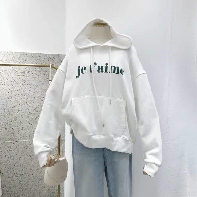 Áo hodie Jet aime CON nỉ ngoại