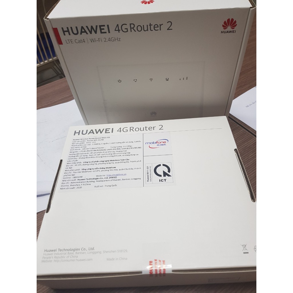 Bộ phát wifi 4G Mobiwifi tặng sim 4G miễn phí 1 tháng. Bộ phát wifi tại nhà gồm Router Huawei B311 và 1 sim 4G Mobifone