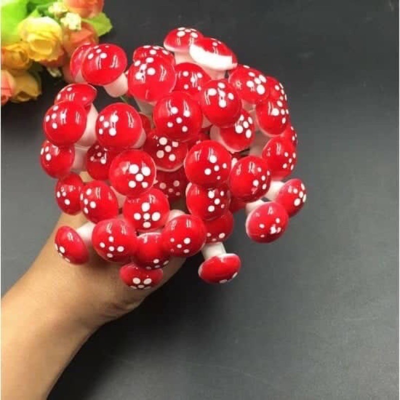 Nấm Xốp Nhiều Màu Sắc | Trang Trí Tiểu Cảnh Terarium, Sen Đá (1 cái)