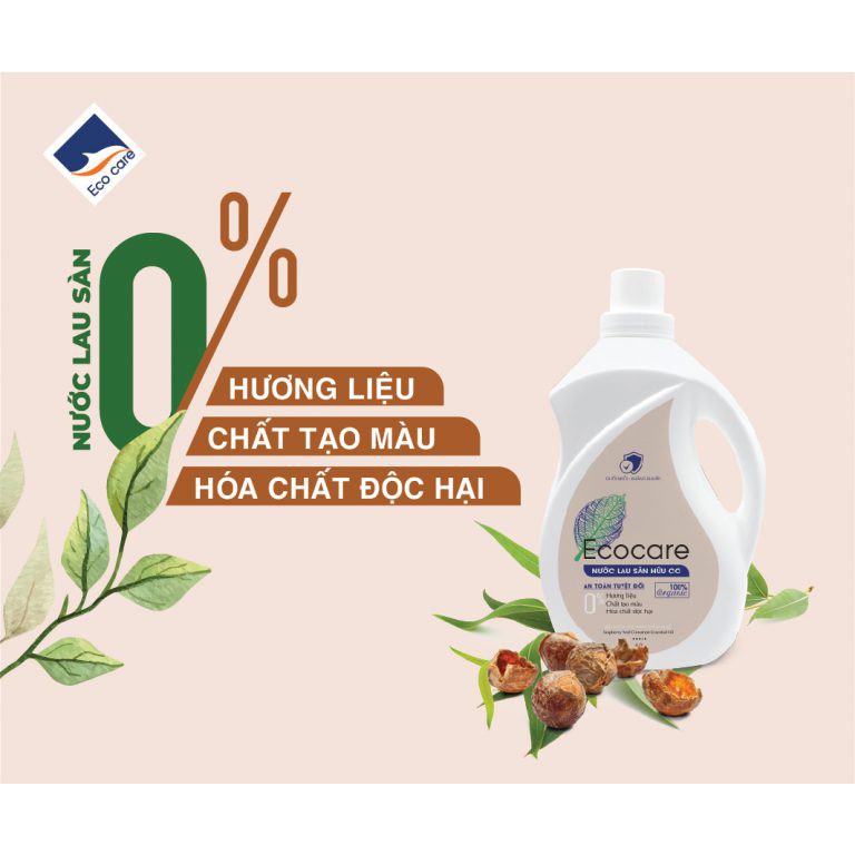 Nước Lau sàn Hữu Cơ Bồ Hòn Tinh Dầu Quế 1000ml. Xua đuổi Kiến, Gián, Ruồi Muỗi_ Nguồn Gốc Thưc Vật