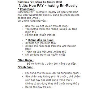 NƯỚC HOA CHO CHÓ MÈO FAY