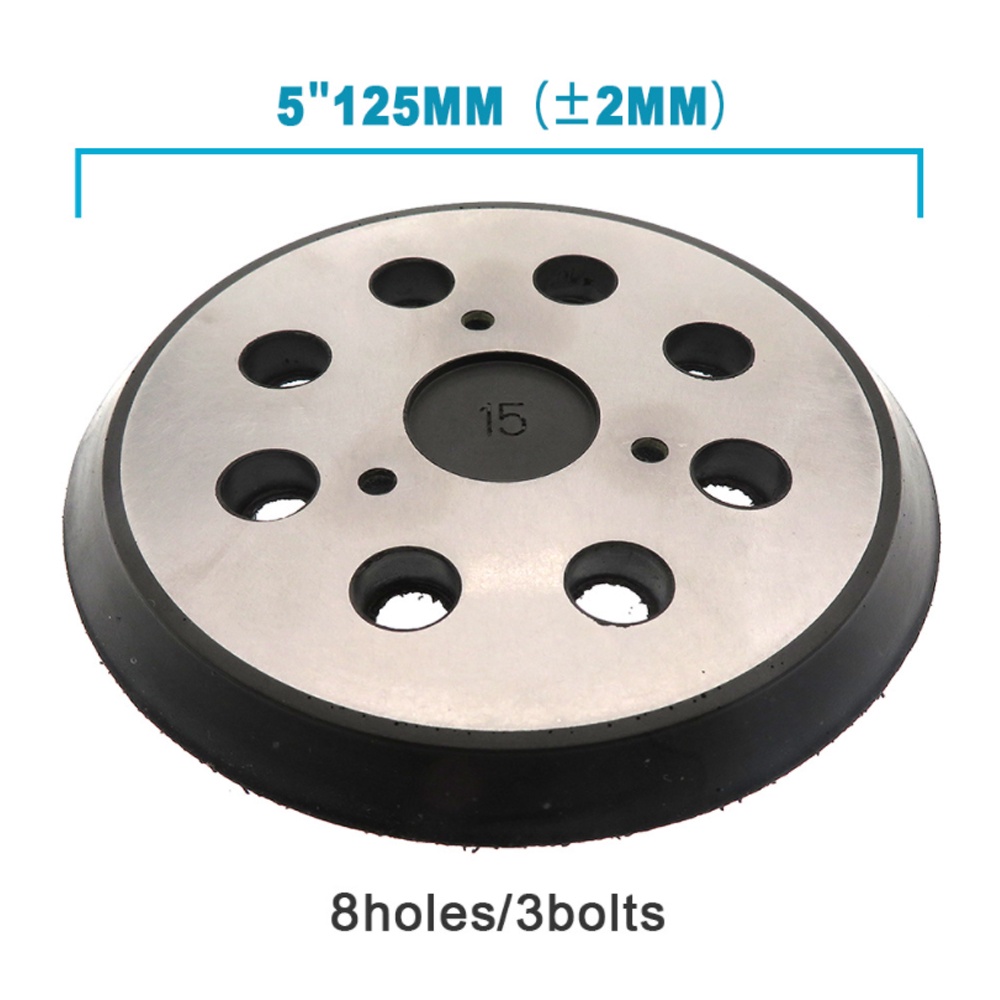 Đĩa Mài Đánh Bóng 5 Inch 125MM 8 Lỗ 3 Bu Lông Chuyên Dụng Cho Máy Mài Makita Orbital Sander/ DEWALT
