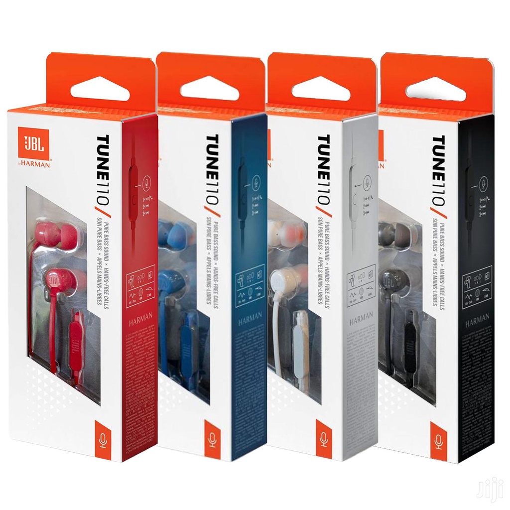 Tai nghe nhét tai có dây Super Bass JBL T110 nhiều màu