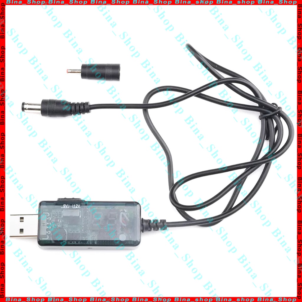 Cáp chuyển đổi điện áp USB 5V sang 9V/12V dùng wifi khi cúp điện có màn hình tiện lợi