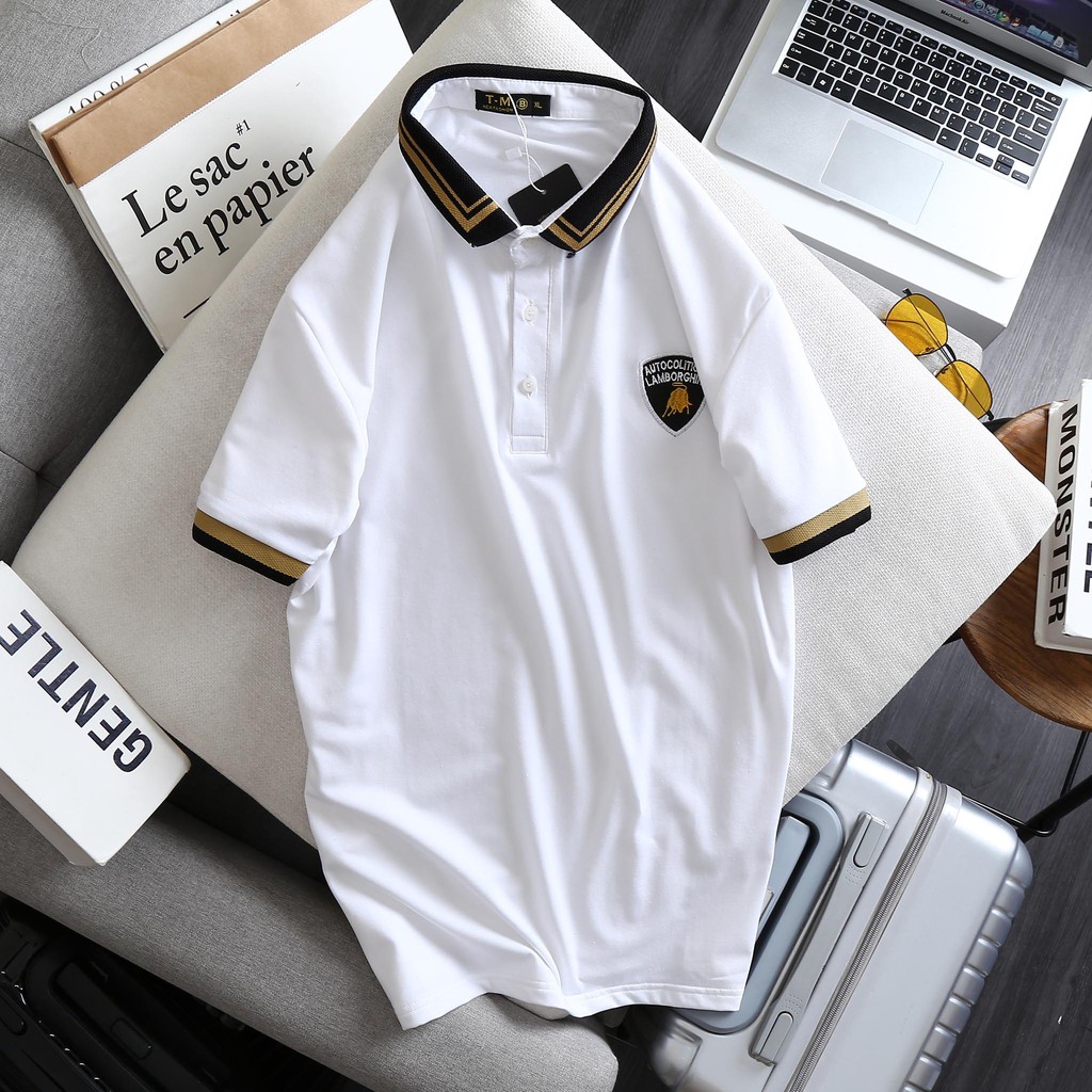 Áo thun nam có cổ polo cao cấp, vải cotton giãn 4 chiều, vải mềm, mát, MS05, áo thun cao cấp LB1990store | BigBuy360 - bigbuy360.vn