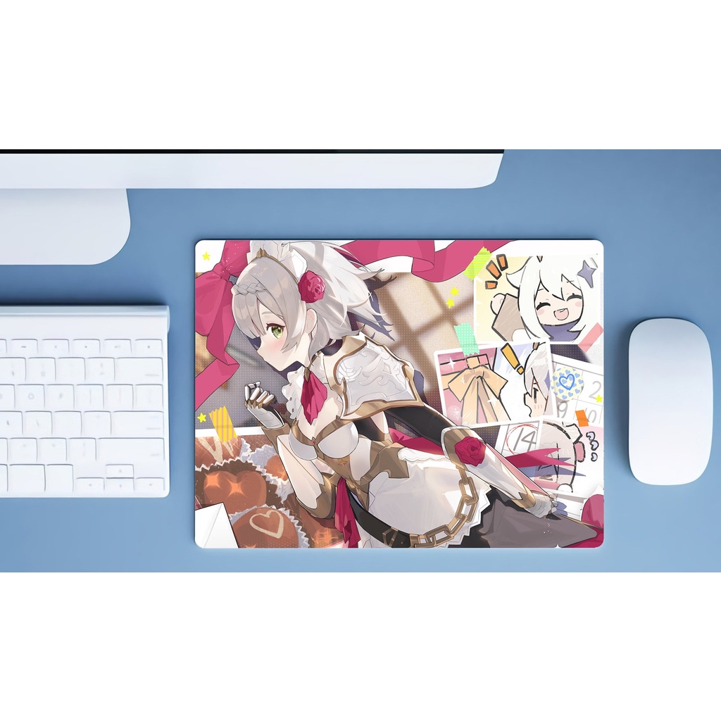Miếng lót chuột in hình GENSHIN IMPACT game anime chibi 26 mẫu tiện lợi xinh xắn tấm di kê chuột phụ kiện máy tính pc