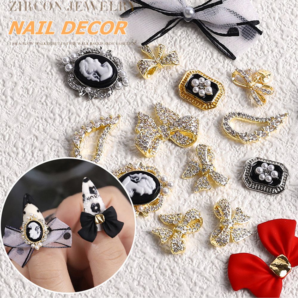 Phụ Kiện Trang Trí Móng Tay/Điện Thoại Hình Bươm Bướm Đính Đá Zircon DIY|Hạt Ngọc Trai Trang Trí Hình Cánh Thiên Thần