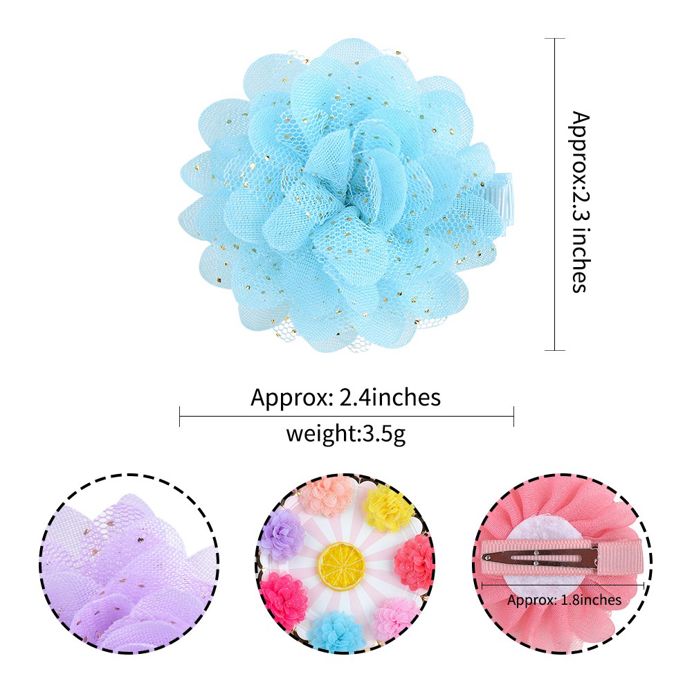 Kẹp tóc KIDSBOWS hình hoa lấp lánh dễ thương cho bé gái
