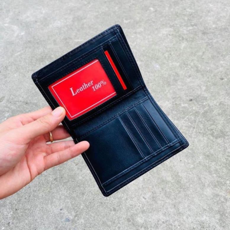 Ví da nam, bóp nam  đứng da bò Nappan nhập khẩu - fullbox