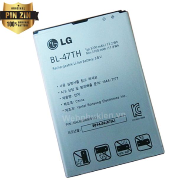 Pin LG G pro 2 /F350 (BL-47TH) zin có bảo hành