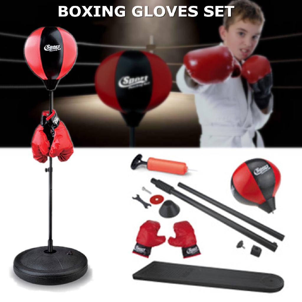 Bộ Đồ Chơi Đấm Bốc Cho Bé Boxing Set (có găng tay, trụ đỡ, giá đỡ LOẠI 1 )