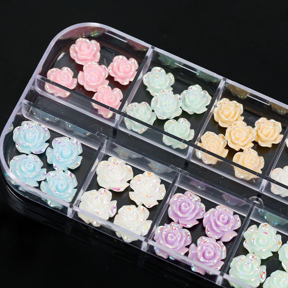 OCEANMAP Phụ Kiện Trang Trí Móng Tay Hình Hoa 3D DIY