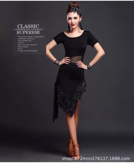 Đầm khiêu vũ latin vạt chéo