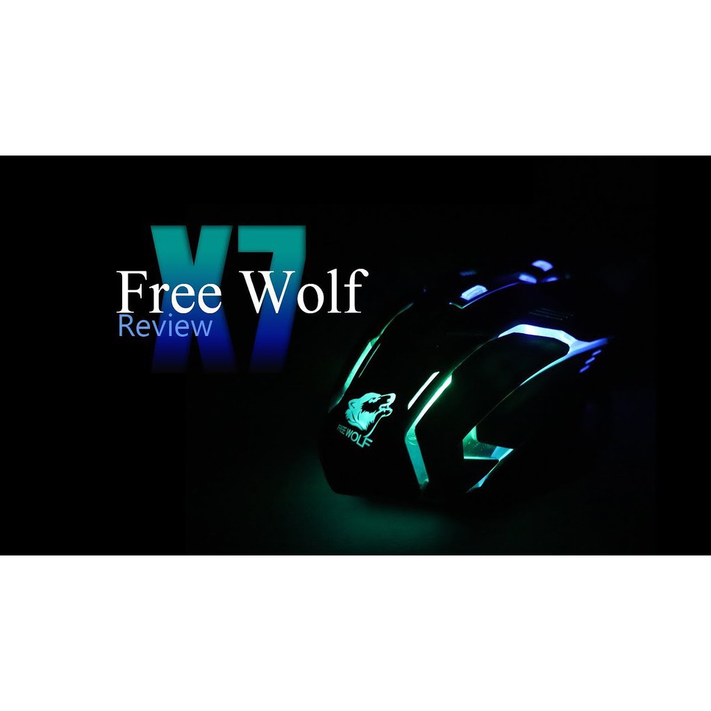 Chuột không dây chuyên game pin sạc Free Wolf X7/X8 Led 7 màu - hàng chính hãng