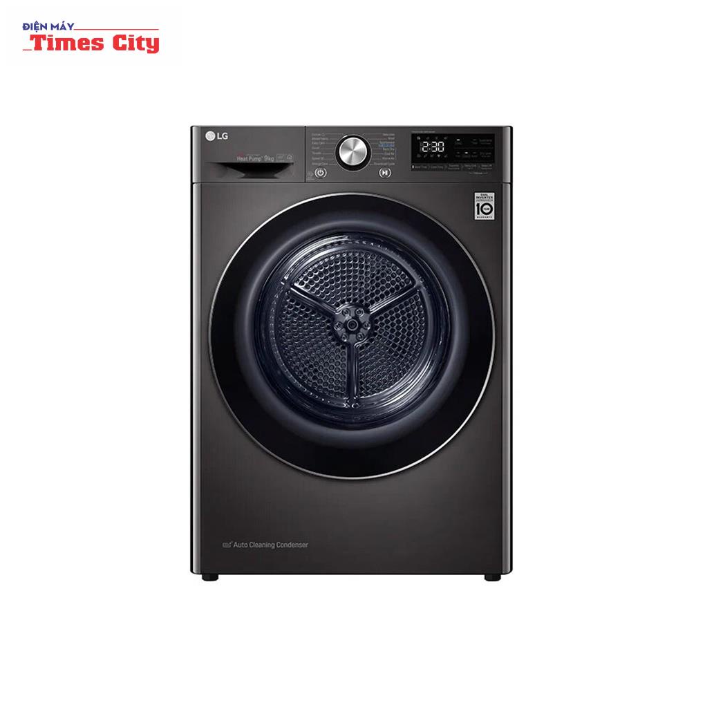 Máy sấy bơm nhiệt LG 9kg DVHP09B màu đen