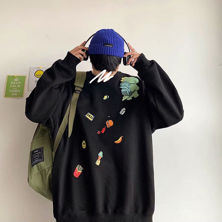 Áo Nỉ Tay Dài In Hình Hoạt Hình Trẻ Trung Cho Cặp Đôi | BigBuy360 - bigbuy360.vn