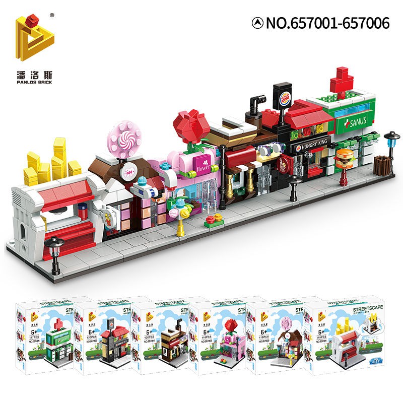 Penrose Lego Building Blocks Chế độ xem phố Cửa hàng thành lắp ráp Đồ chơi giáo dục cho trẻ em các hạt kích thước