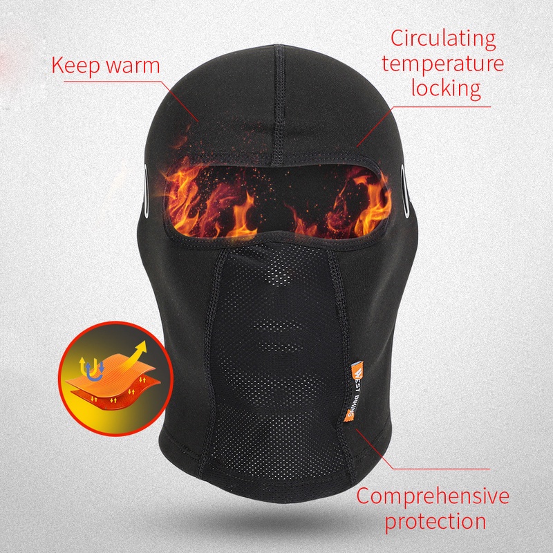 [Women &amp; Men Trendy Winter Warm Windproof Breathable Cycling Hat With glasses Hole ] [Bike Motorcycle Helmet Inner Liner][Unisex Fashion Hip-hop Style Daily Wear Slouchy Balaclava]
