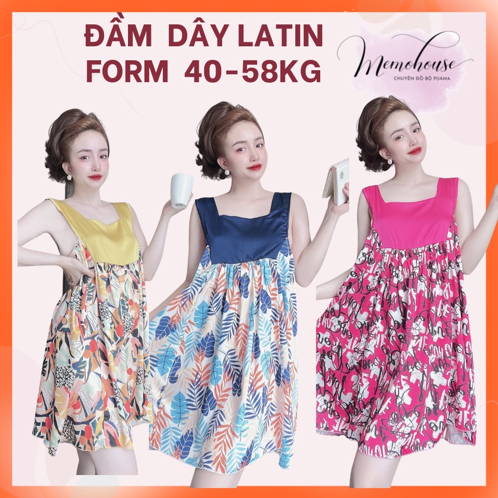 Đồ ngủ sexy Đầm ngủ lụa Latin cao cấp mềm mại xinh xắn Form dưới 58kg