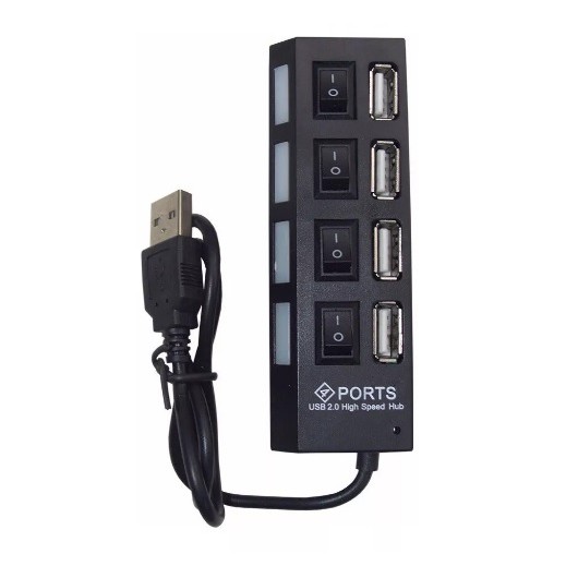 Hub USB 4 Port có công tắc 480Mbps USB 2.0 / Bộ chia USB 4 cổng HI-SPEED