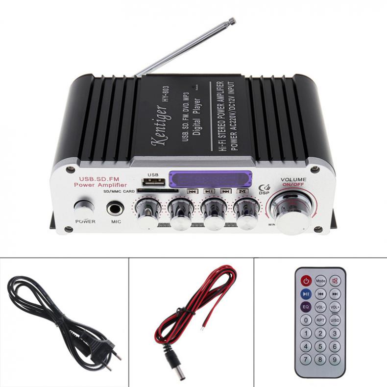 Bộ khuếch đại karaoke công suất cao bluetooth 2 kênh 12V / 100-220V