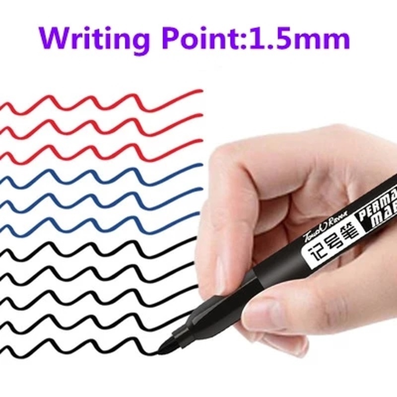 Bút Lông Mực Đen/Xanh Dương/Đỏ 1.5mm Chống Thấm Nước Chất Lượng Cao