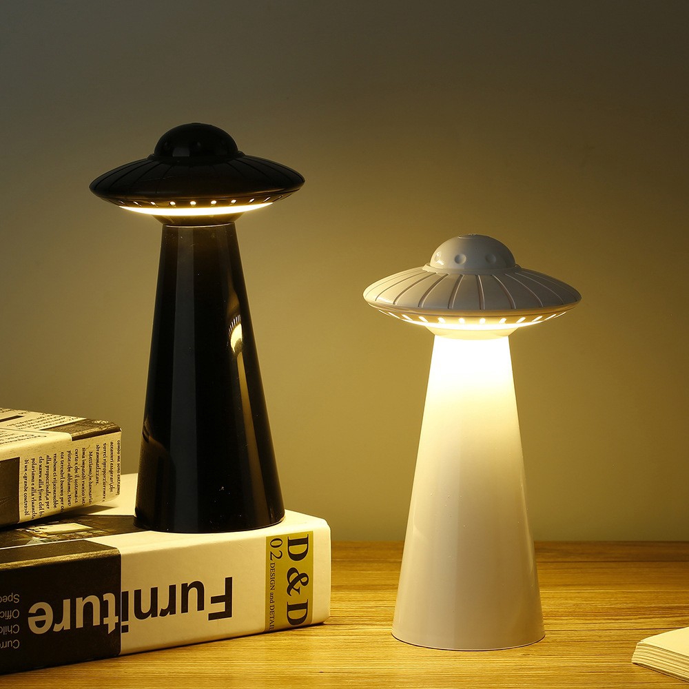 Đèn Led Để Bàn Bảo Vệ Mắt Hình Đĩa Bay Ufo Sạc Usb Trang Trí Phòng Ngủ / Quán Bar