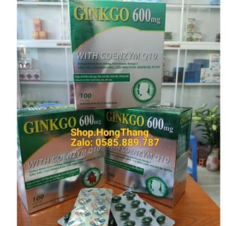 Ginkgo 600 mg with coenzym Q10 viên uống hoạt huyết dưỡng não 600mg