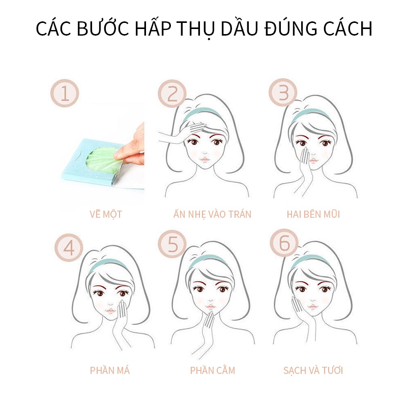 Bộ 100 Tờ Giấy Thấm Dầu Vệ Sinh Dầu Nhờn Thừa Trên Da Mặt-URBXYZ