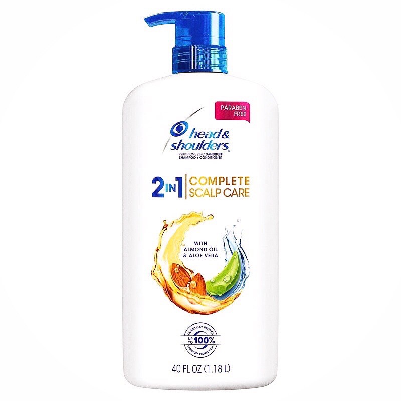 Dầu Gội Xả Head & Shoulders 2in1 Complete Scalp Care 1,18L hạnh nhân nha đam | BigBuy360 - bigbuy360.vn