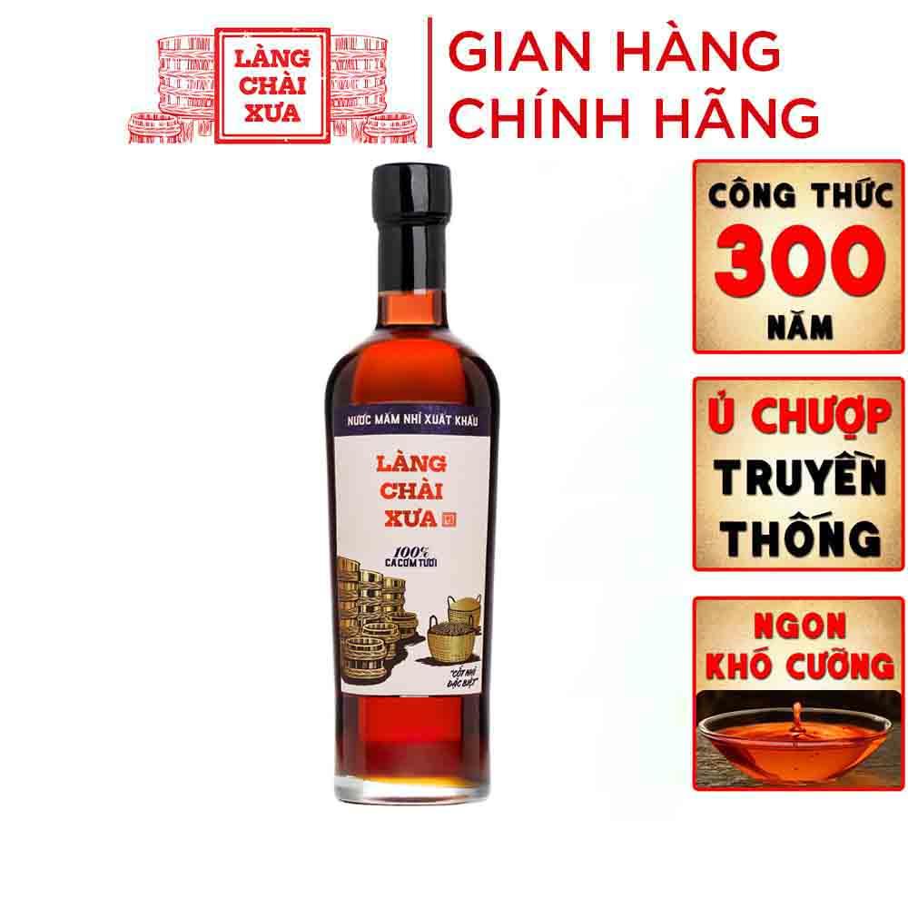 [ GIÁ TỐT ] Nước Mắm Nhỉ Làng Chài Xưa Xuất Khẩu Nhãn Xanh Chai Thủy Tinh 500ml Cốt Nhỉ Đặc Biệt Vị Dịu Nhẹ