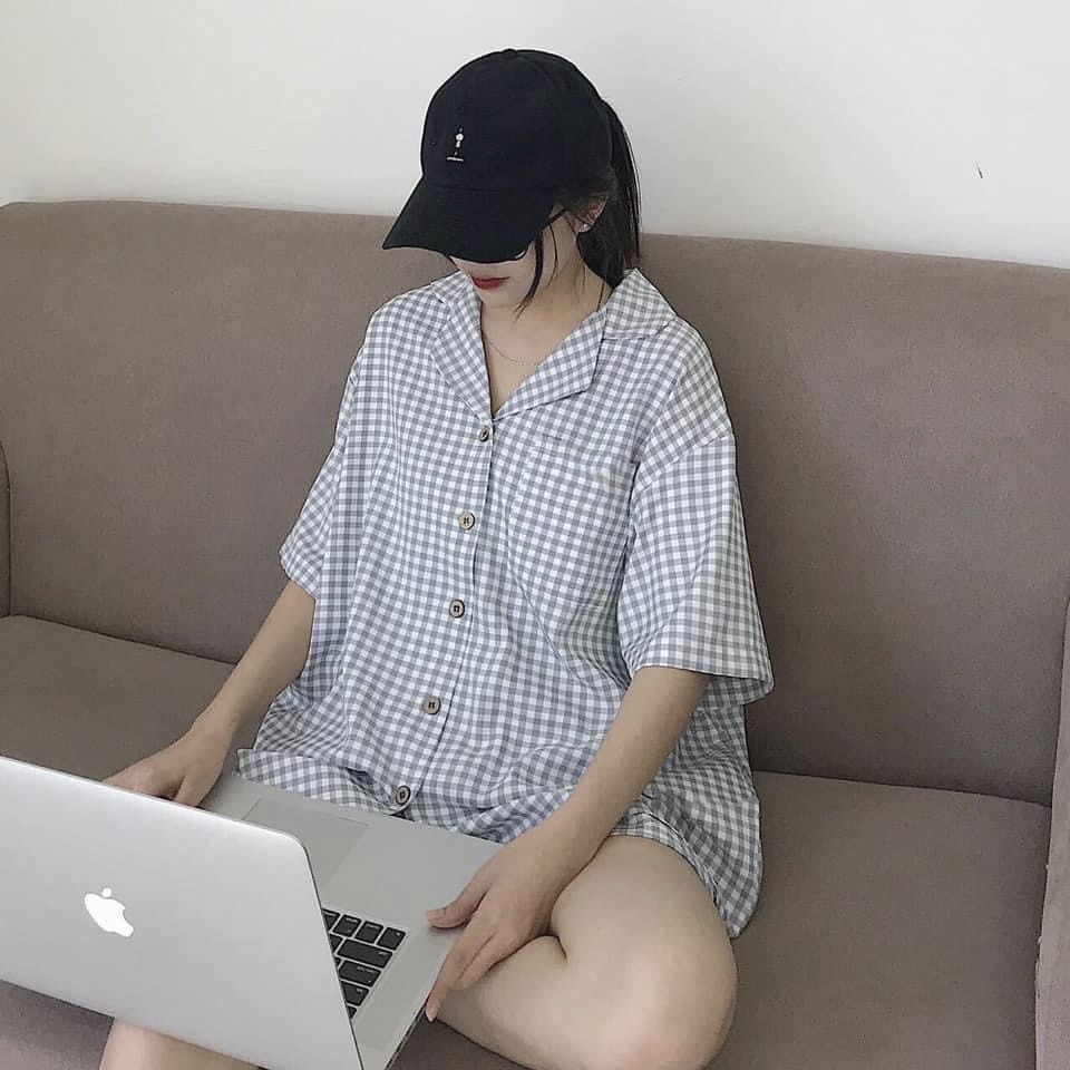 Set Bộ Caro Cực Yêu - Chất Liệu Kate Siêu Mát - Form Freesize 35-55kg [Video + Ảnh Thật]