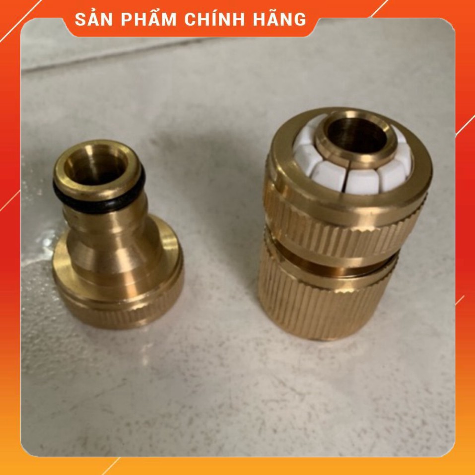 Bộ khớp nối nhanh bằng thau dây hút máy rửa xe 22mm thông dụng .