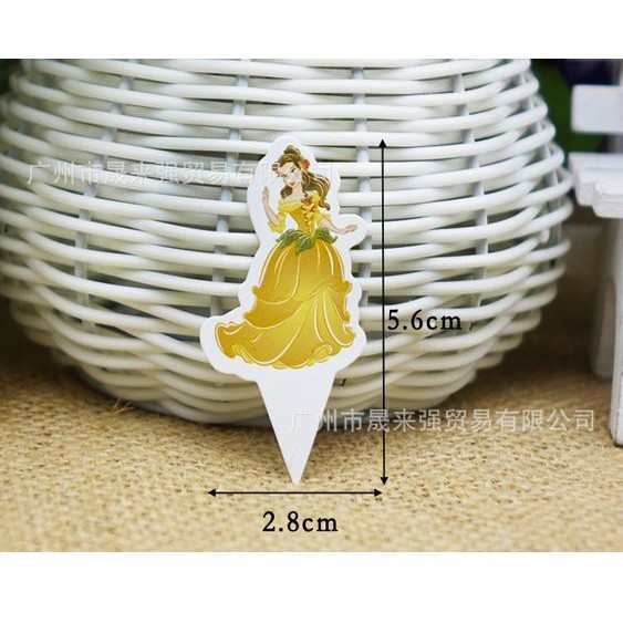 SET 50 TOPPER GIẤY CUPCAKE (BELLE)