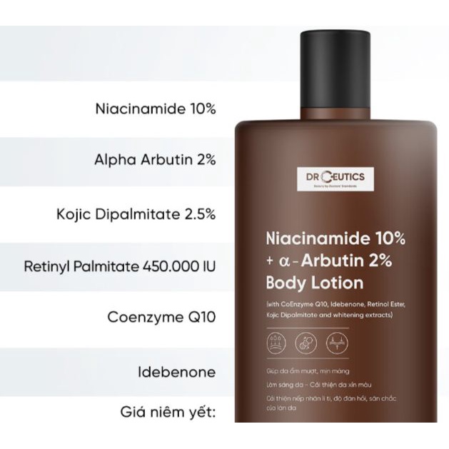 Sữa Dưỡng Thể Trắng Da DrCeutics Body Lotion Healthy White