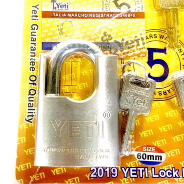 Bộ 2 ổ khoá Masterkey chìa chủ YETI 6 phân chống cắt